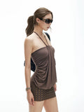 Aveline® Moka Studded Mini Dress